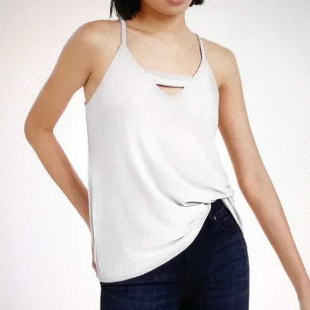 BAR III Sleeveless Blouse Cream Women’s Plus Size 4X